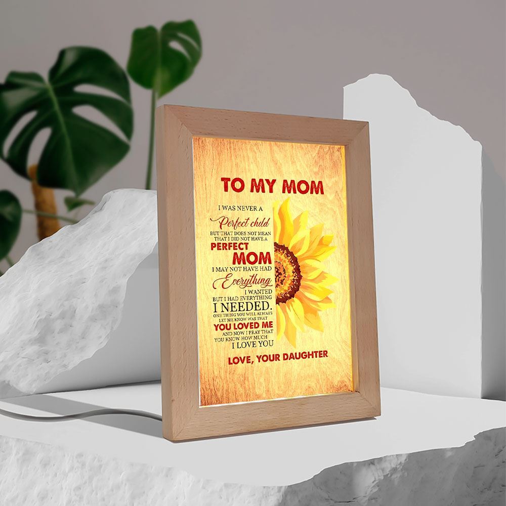 To My Mom You Know How Much I Love You Frame Lamp, Mother's Day Night Light, Best Mom Ever, Gift For Mom