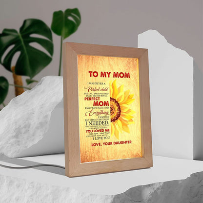 To My Mom You Know How Much I Love You Frame Lamp, Mother's Day Night Light, Best Mom Ever, Gift For Mom