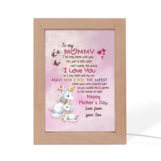 To My Mommy Happy Mother'S Day Frame Lamp, Mother's Day Night Light, Best Mom Ever, Gift For Mom