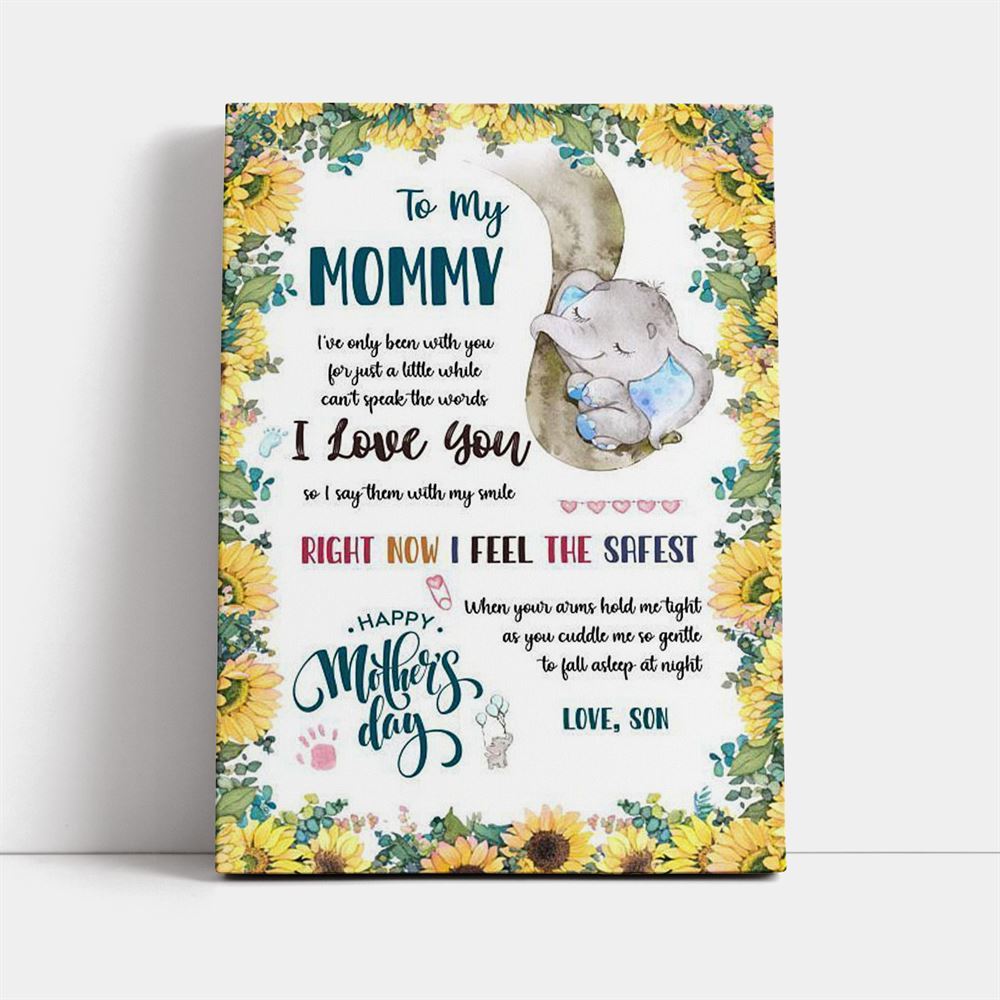 To My Mommy I Love You Canvas, Mother's Day Canvas Art, Gift For Mom, Birthday Gift, Mother's Day Wall Art