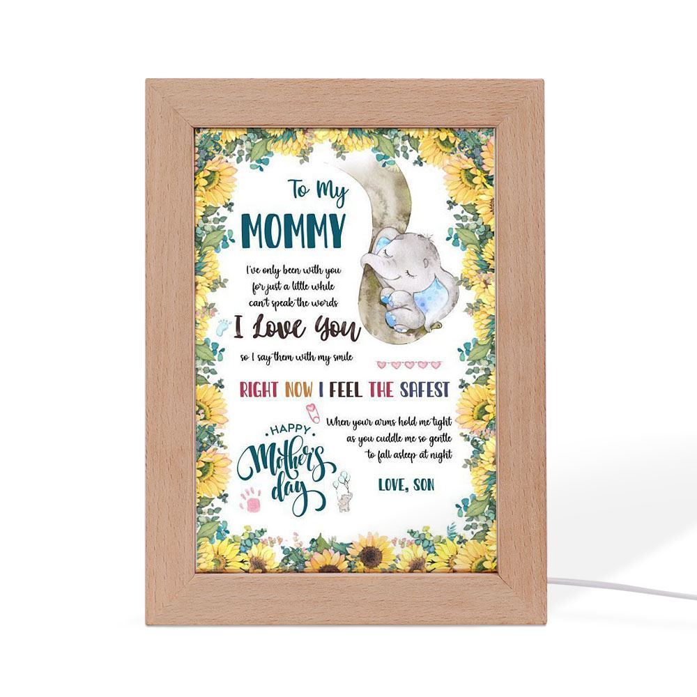 To My Mommy I Love You Frame Lamp, Mother's Day Night Light, Best Mom Ever, Gift For Mom