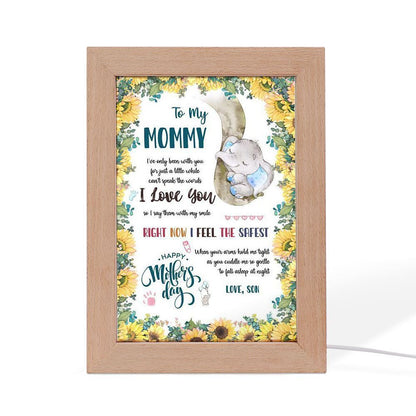 To My Mommy I Love You Frame Lamp, Mother's Day Night Light, Best Mom Ever, Gift For Mom