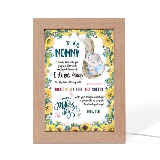 To My Mommy I Love You Frame Lamp, Mother's Day Night Light, Best Mom Ever, Gift For Mom