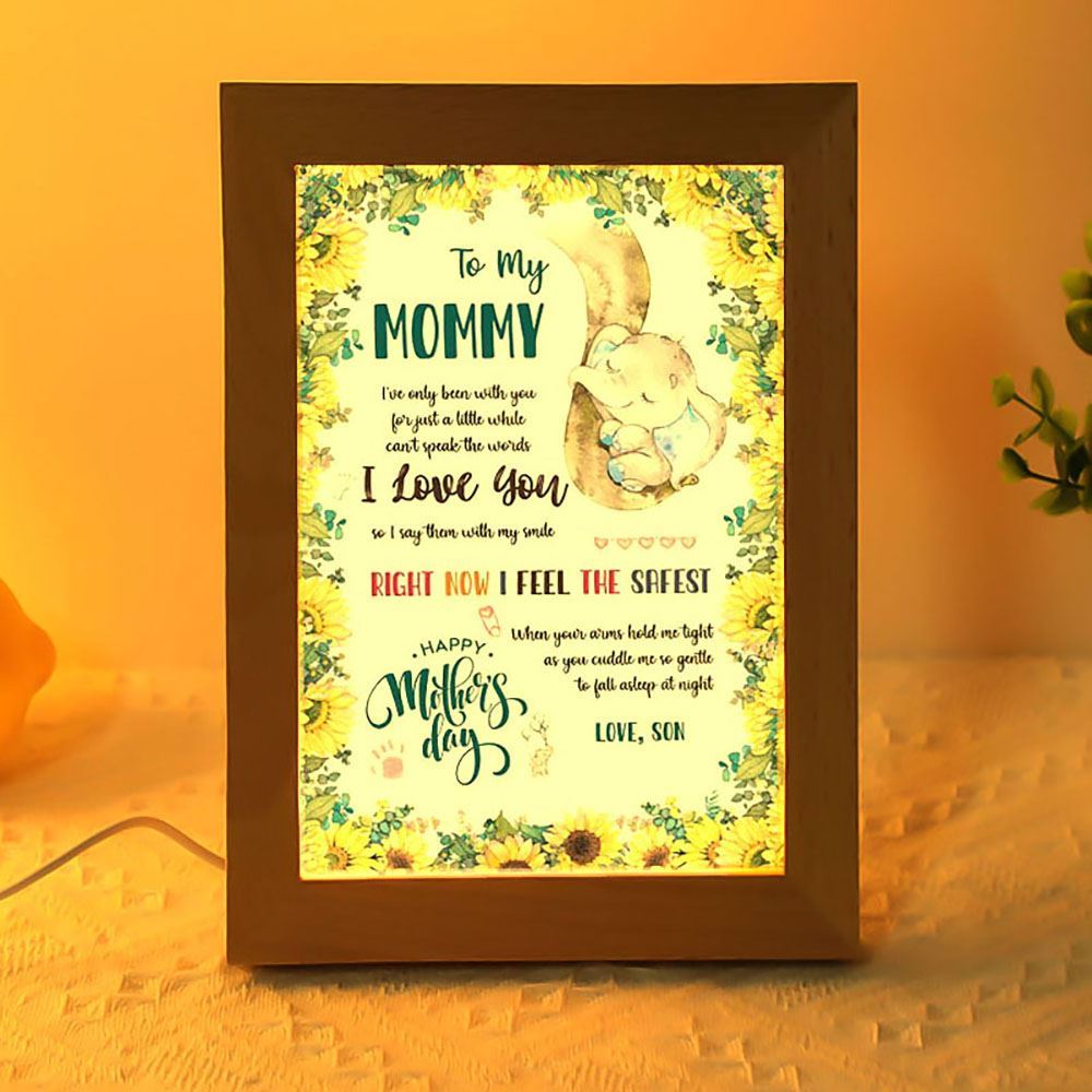 To My Mommy I Love You Frame Lamp, Mother's Day Night Light, Best Mom Ever, Gift For Mom
