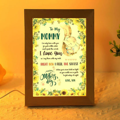 To My Mommy I Love You Frame Lamp, Mother's Day Night Light, Best Mom Ever, Gift For Mom