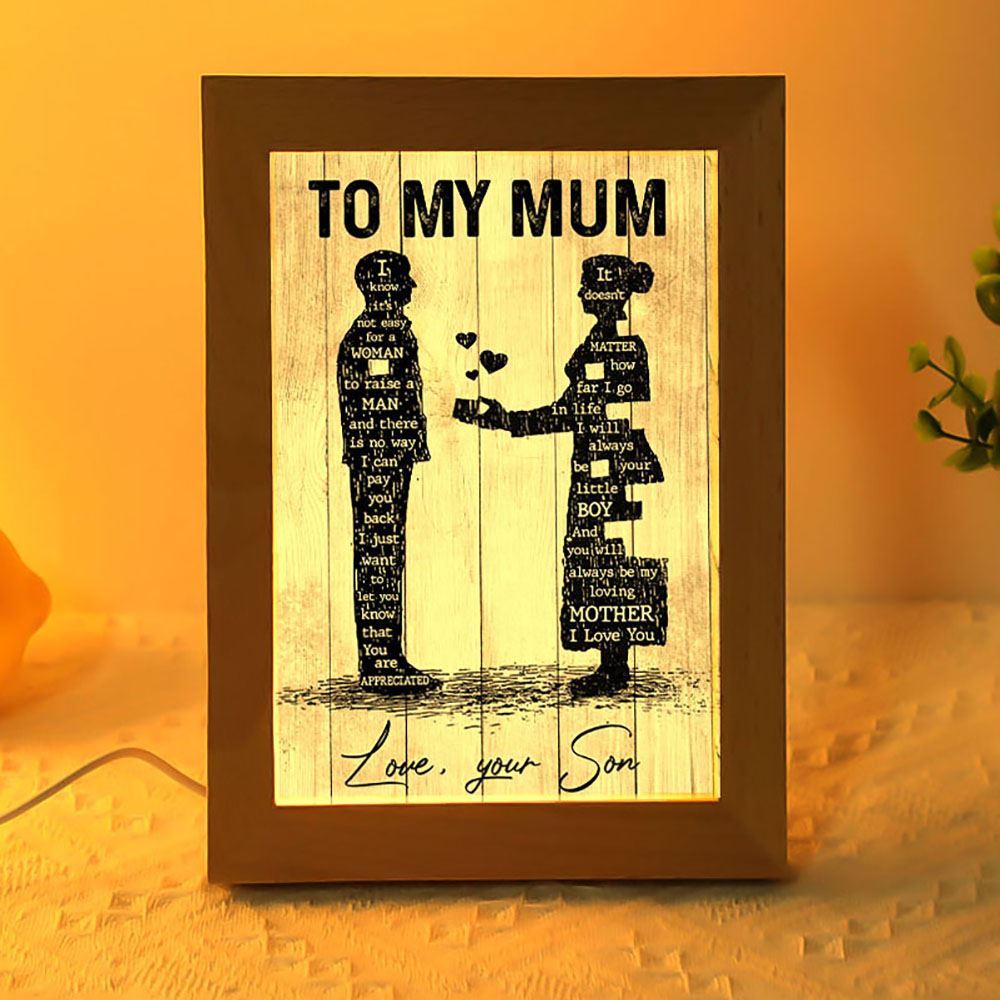 To My Mum Frame Lamp, Mother's Day Night Light, Best Mom Ever, Gift For Mom