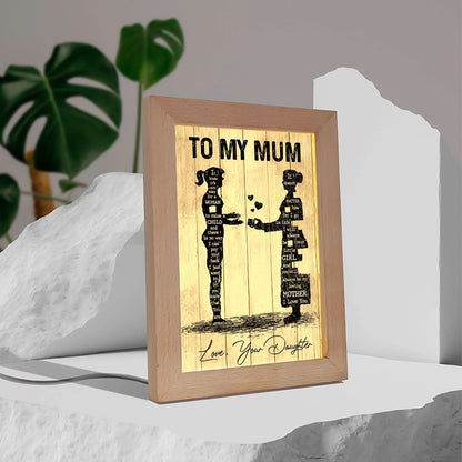 To My Mum Frame Lamps, Mother's Day Night Light, Best Mom Ever, Gift For Mom