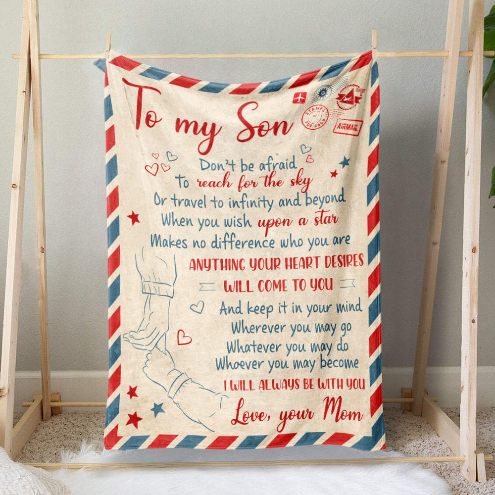 To My Son Christmas Blanket, I Will Always Be With You, Don'T Be Afraid Blanket, Christmas Blanket