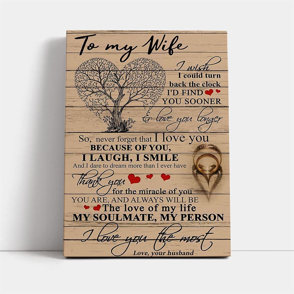 To My Wife Canvas Canvas, Mother's Day Canvas Art, Gift For Mom, Birthday Gift, Mother's Day Wall Art