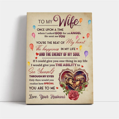 To My Wife Canvas, Mother's Day Canvas Art, Gift For Mom, Birthday Gift, Mother's Day Wall Art