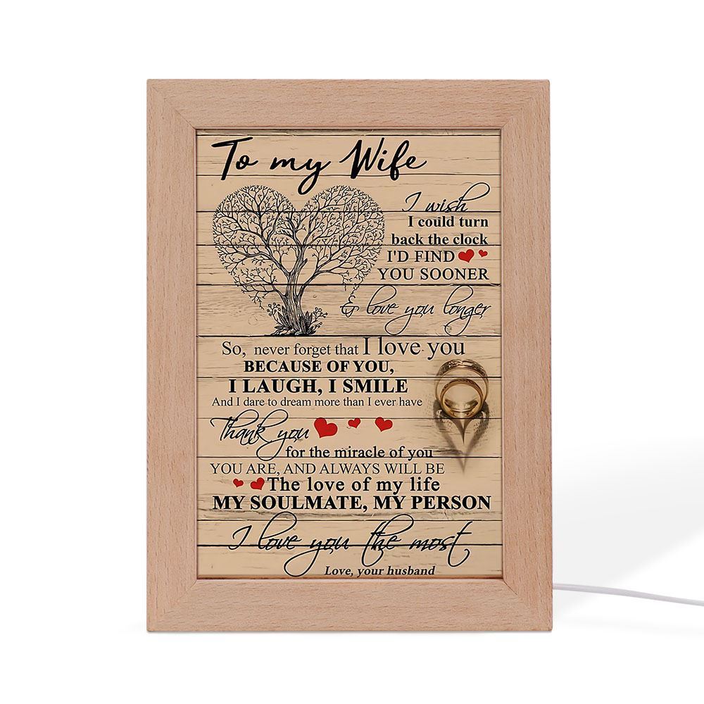 To My Wife Frame Lamps, Mother's Day Night Light, Best Mom Ever, Gift For Mom