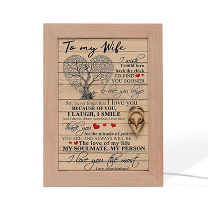 To My Wife Frame Lamps, Mother's Day Night Light, Best Mom Ever, Gift For Mom