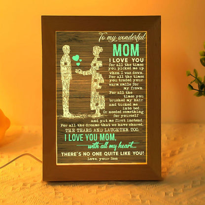 To My Wonderful Frame Lamp, Mother's Day Night Light, Best Mom Ever, Gift For Mom