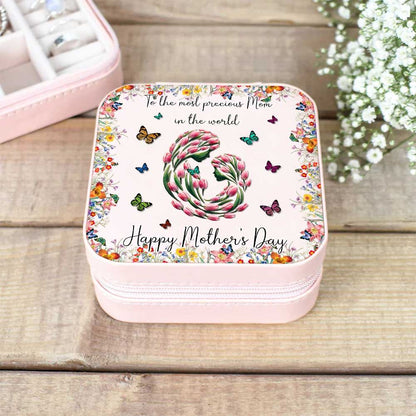 To The Most Precious Mom Tulip Mom And Daughter Jewelry Box, Gift For Mother's Day, Mother's Day Jewelry Case, Gift For Her