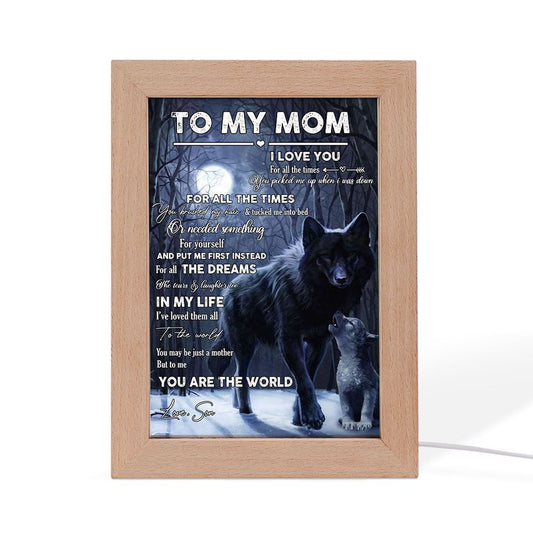 To The World You Maybe Just A Mother Frame Lamp, Mother's Day Night Light, Best Mom Ever, Gift For Mom