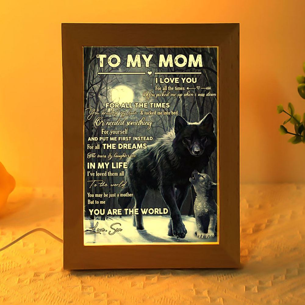 To The World You Maybe Just A Mother Frame Lamp, Mother's Day Night Light, Best Mom Ever, Gift For Mom
