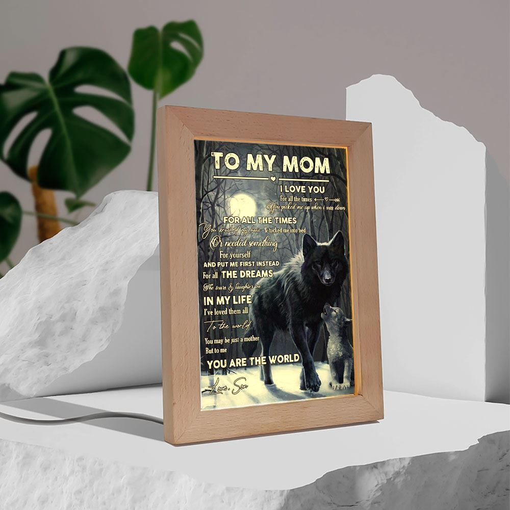 To The World You Maybe Just A Mother Frame Lamp, Mother's Day Night Light, Best Mom Ever, Gift For Mom