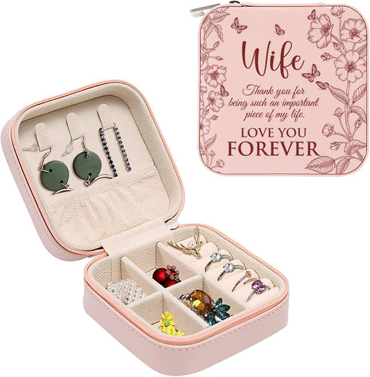 To Wife From Husband Thank You I Love You, Jewelry Case Gift For Wife, Mother's Day Jewelry Case, Gift For Her
