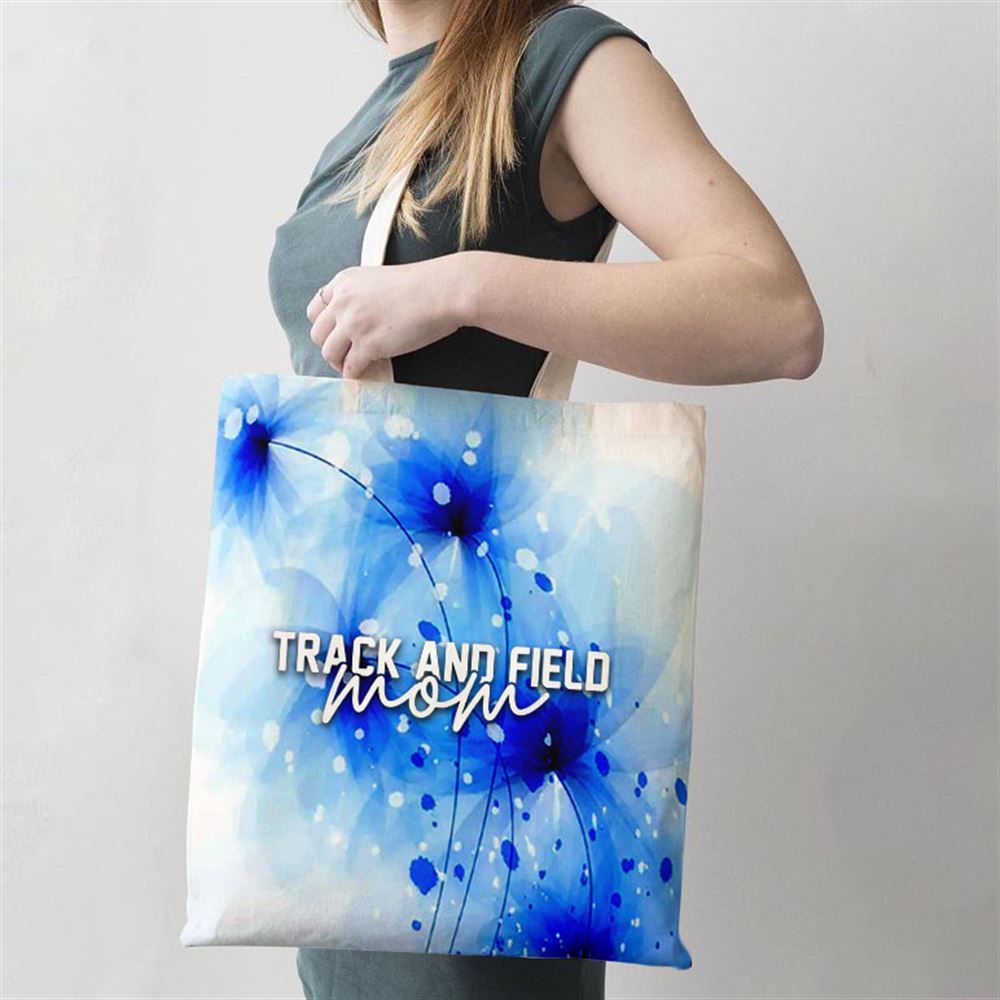 Track And Field Mom For Mom For Mothers Day Tote Bag, Women Tote Bag, Canvas Tote Bag, Printed Tote Bag