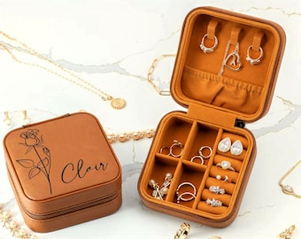 Travel Jewelry Box, Personalized Gifts For Her, Wedding Bridesmaid Gifts, Mother's Day Jewelry Case