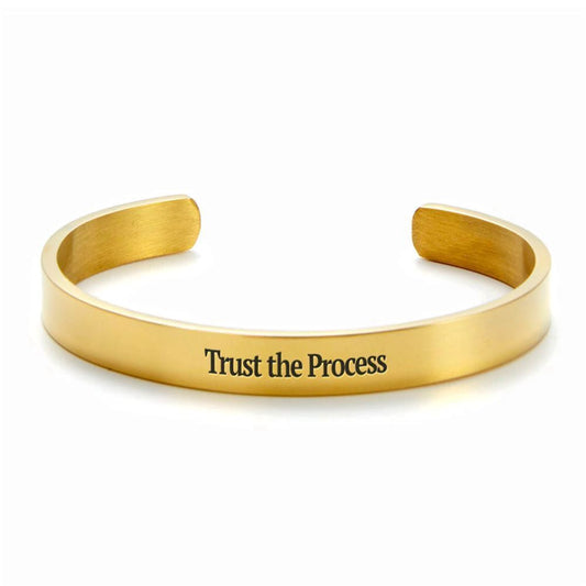 Trust the Process Personalized Cuff Bracelet, Christian Bracelet For Women, Bible Verse Bracelet, Christian Jewelry