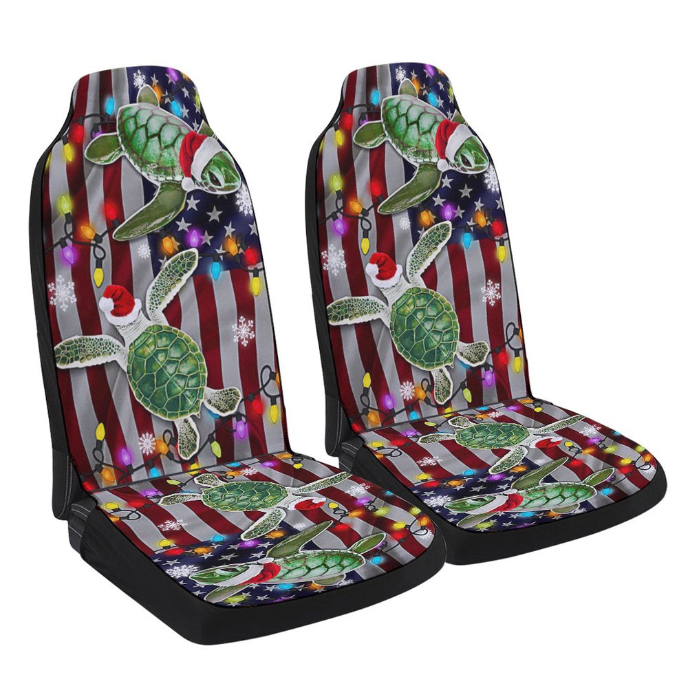 Turtle Christmas Merry Christmas Cars Seat Cover, Christmas Car Seat Covers, Car Decor Gift