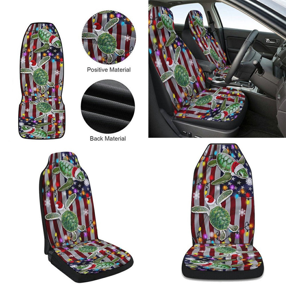 Turtle Christmas Merry Christmas Cars Seat Cover, Christmas Car Seat Covers, Car Decor Gift