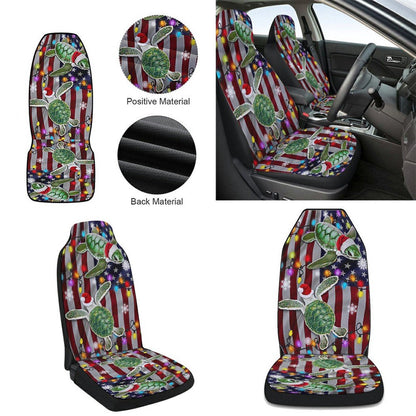 Turtle Christmas Merry Christmas Cars Seat Cover, Christmas Car Seat Covers, Car Decor Gift