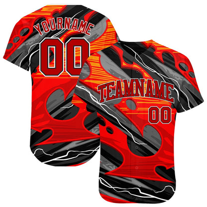 USA Baseball Jersey, Custom 3D Pattern Design Abstract Pattern For Sport Team Authentic Baseball Jersey, Team Jerseys Baseball