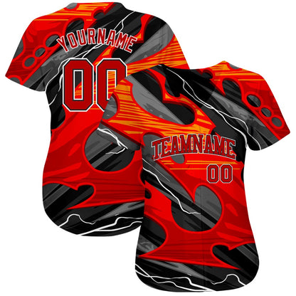 USA Baseball Jersey, Custom 3D Pattern Design Abstract Pattern For Sport Team Authentic Baseball Jersey, Team Jerseys Baseball