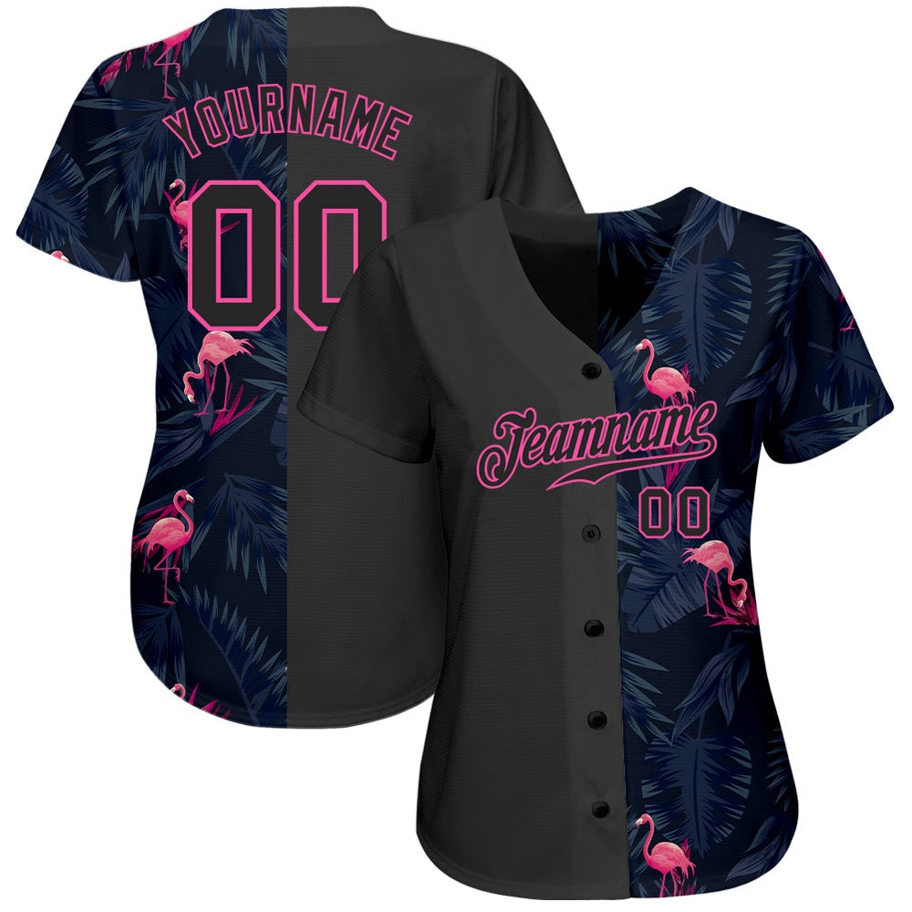 USA Baseball Jersey, Custom 3D Pattern Design Flamingo Authentic Baseball Jersey, Team Jerseys Baseball