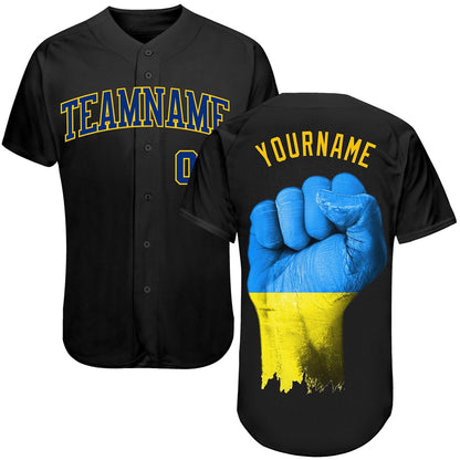 USA Baseball Jersey, Custom 3D Pattern Design Solidarity With Ukraine Patriotic And Togetherness Authentic Baseball Jersey, Team Jerseys Baseball