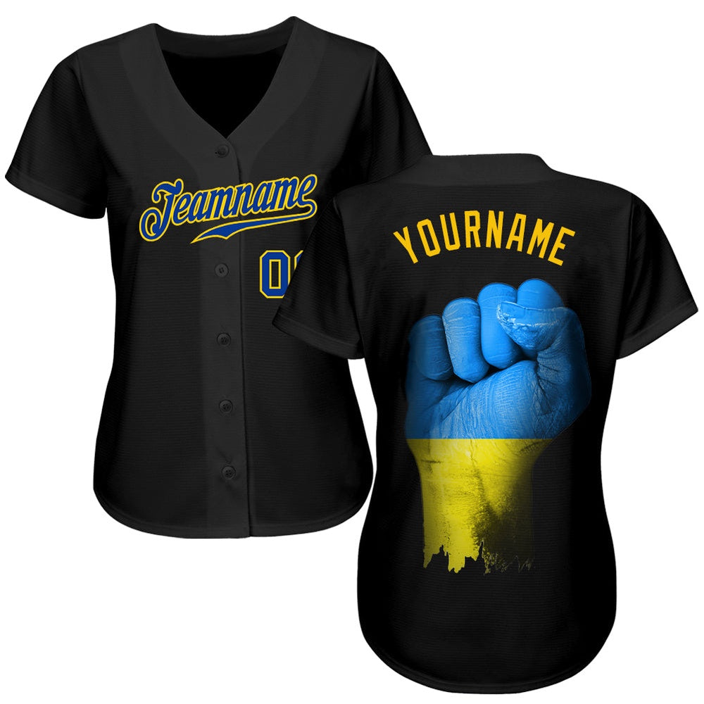 USA Baseball Jersey, Custom 3D Pattern Design Solidarity With Ukraine Patriotic And Togetherness Authentic Baseball Jersey, Team Jerseys Baseball