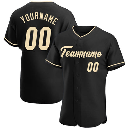USA Baseball Jersey, Custom Black Cream Authentic Baseball Jersey, Team Jerseys Baseball
