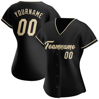 USA Baseball Jersey, Custom Black Cream Authentic Baseball Jersey, Team Jerseys Baseball