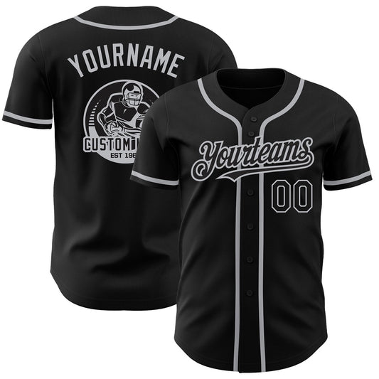 USA Baseball Jersey, Custom Black Gray Authentic Baseball Jersey, Team Jerseys Baseball