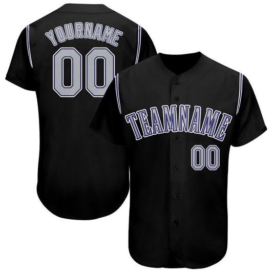 USA Baseball Jersey, Custom Black Gray Purple Baseball Jersey, Team Jerseys Baseball