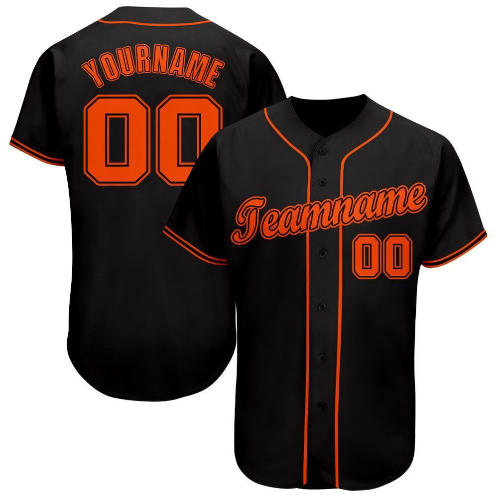 USA Baseball Jersey, Custom Black Orange Baseball Jersey, Team Jerseys Baseball