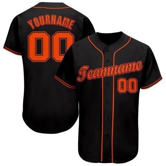 USA Baseball Jersey, Custom Black Orange Baseball Jersey, Team Jerseys Baseball