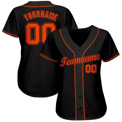 USA Baseball Jersey, Custom Black Orange Baseball Jersey, Team Jerseys Baseball