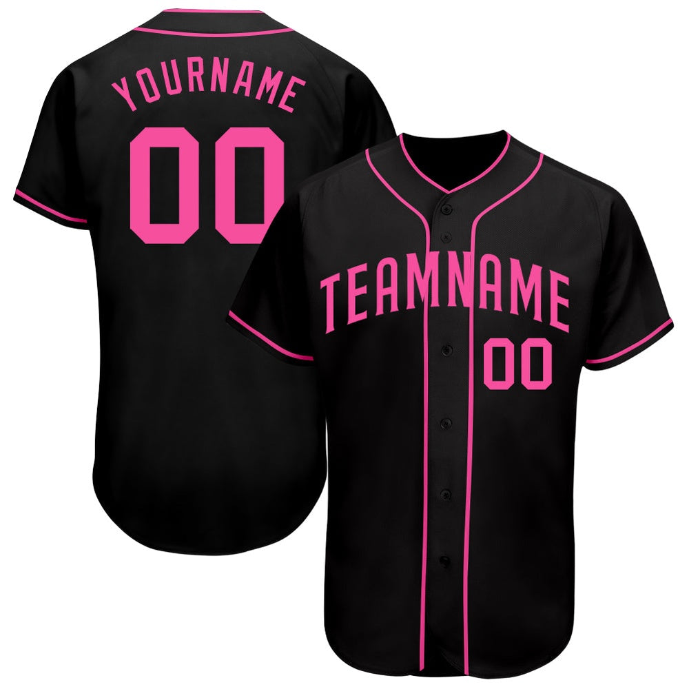 USA Baseball Jersey, Custom Black Pink Authentic Baseball Jersey, Team Jerseys Baseball