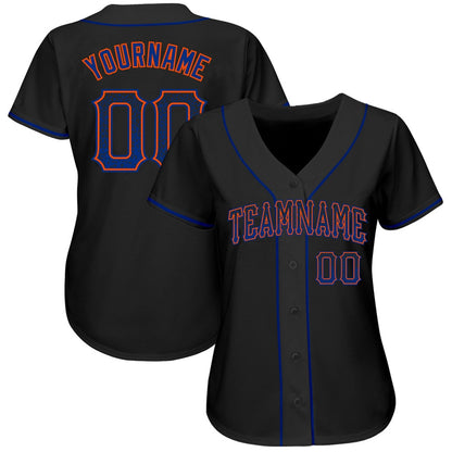 USA Baseball Jersey, Custom Black Royal Orange Authentic Drift Fashion Baseball Jersey, Team Jerseys Baseball