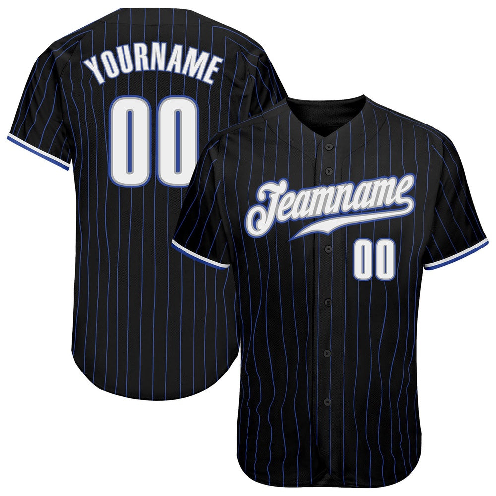 USA Baseball Jersey, Custom Black Royal Pinstripe White Gray Authentic Baseball Jersey, Team Jerseys Baseball