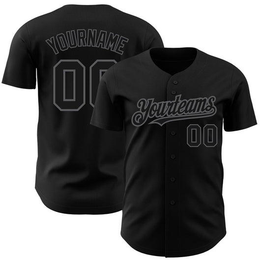 USA Baseball Jersey, Custom Black Steel Gray Authentic Baseball Jersey, Team Jerseys Baseball