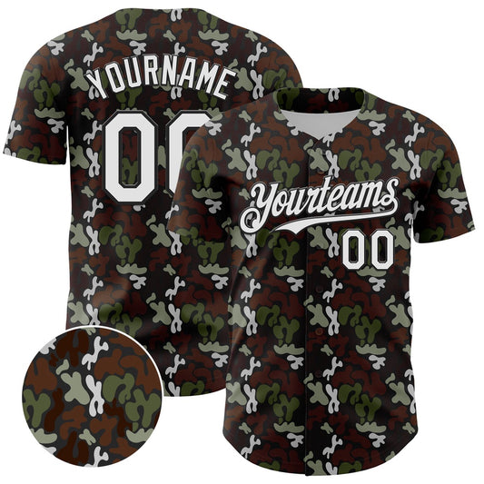 USA Baseball Jersey, Custom Black White 3D Pattern Design Abstract Spots Authentic Baseball Jersey, Team Jerseys Baseball