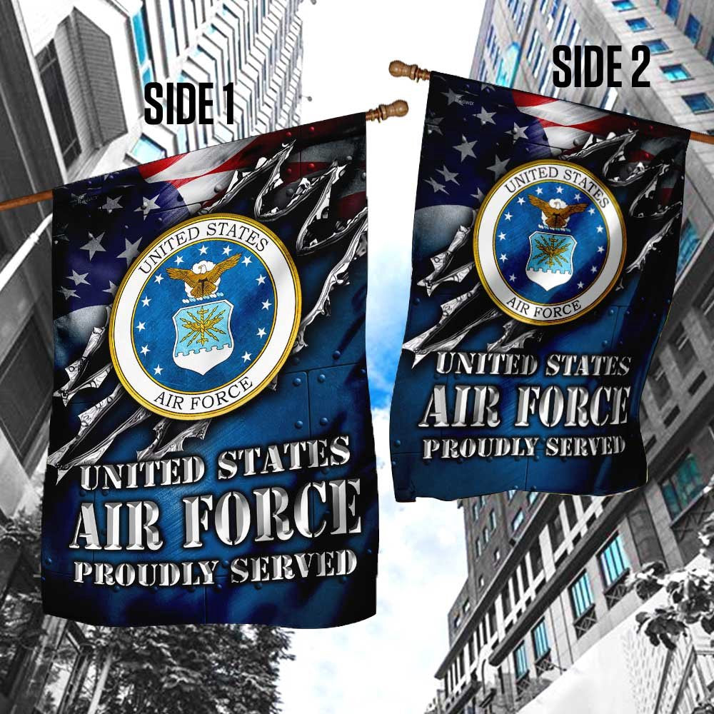 US Air Force Flag, United States Air Force Veteran Proudly Served Flag, Military Air Force Flag, Veteran Day Gift