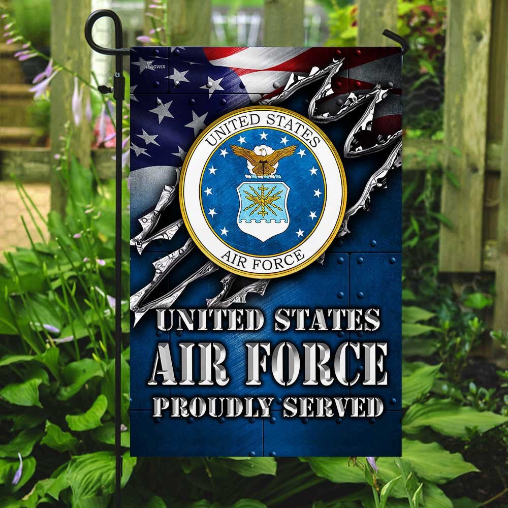US Air Force Flag, United States Air Force Veteran Proudly Served Flag, Military Air Force Flag, Veteran Day Gift