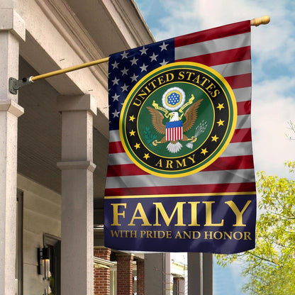 US Army Veteran Flag, Army Family With Pride And Honor, US Army Garden Flag, Army Retired Flag