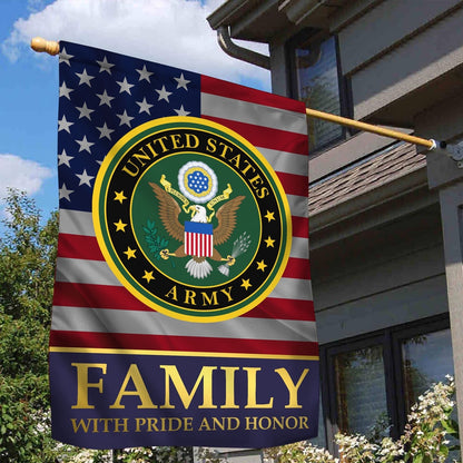 US Army Veteran Flag, Army Family With Pride And Honor, US Army Garden Flag, Army Retired Flag