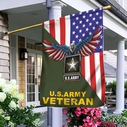 US Army Veteran Flag, Gift For Army Veteran, US Army Garden Flag, Army Retired Flag
